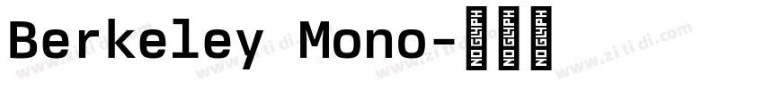 Berkeley Mono字体转换